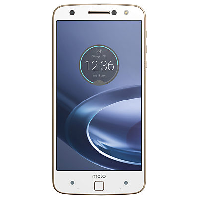 Moto Z Smartphone, Android, 5.5, 4G LTE, SIM Free, 32GB White/Gold